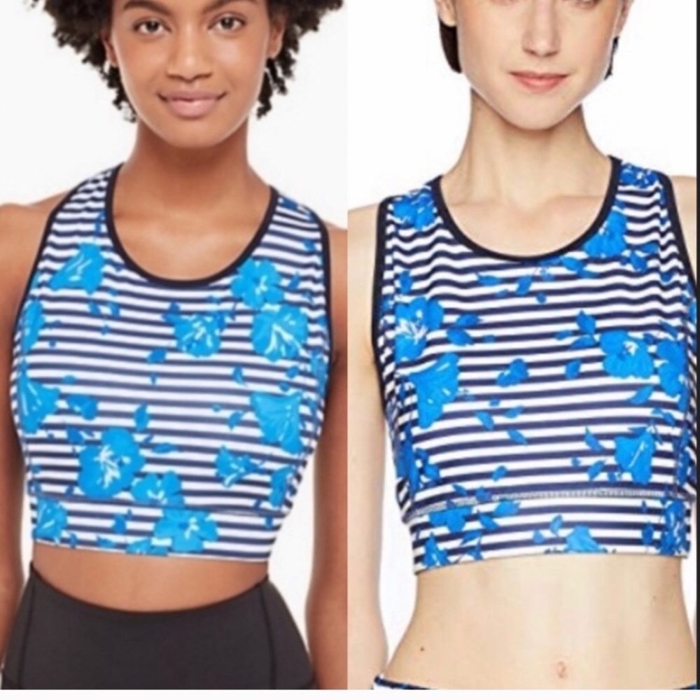 Kate Spade sports bra, hibiscus flower